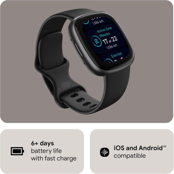 Fitbit Versa 4 Fitness Smartwatch with built-in GPS and up to 6 days battery life & Inspire 3 Activity Tracker with 6-months Premium Membership Included, up to 10 days battery - Image 4