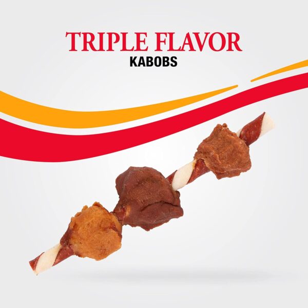 Good'n'Fun Triple Flavored Rawhide Kabobs for Dogs, Treat Your Dog 12-Ounce | 18 Count - Image 3