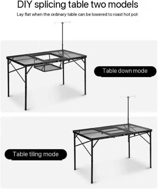 CAULO Outdoor Master Cook Station Portable Camp Kitchen Outdoor Folding Table,BBQ Camping Picnic Backyard Outdoor Camping Kitchen Table - Image 8