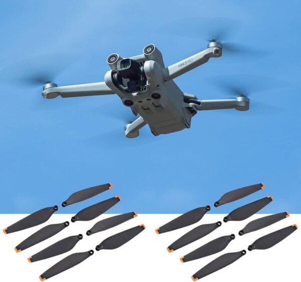 Ainiv 16pcs Propellers for DJI Mini 3 Pro, Replaceable Propellers for Drones, Low Noise Wing Blade Propeller Blade with Screwdriver and 24 Screws, Drone Accessories for DJI Mini 3 Pro (Black Orange) - Image 6