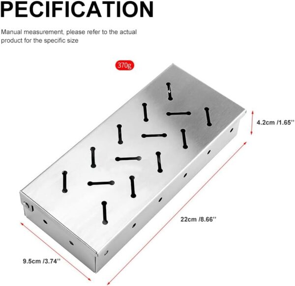 Shiwaki BBQ Smoker Box,Stainless Steel Smoke Box,Smoke Generator,Meat and Fish Smoker,for Indoor Outdoor Charcoal BBQ Grill Grill Meat - Image 4