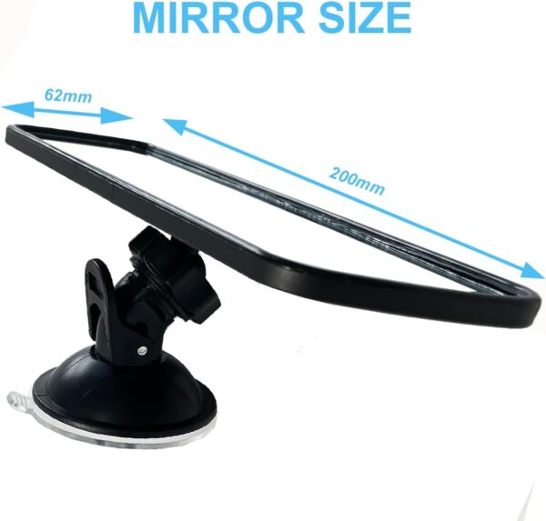 KITBEST Rear View Mirror for Driving Test, Driving Instructor Mirror, Extra Second Interior Car Rearview Mirror for Instructor Examiner Passenger Learner Driver & Driving Test (200 x 62mm) - Image 6