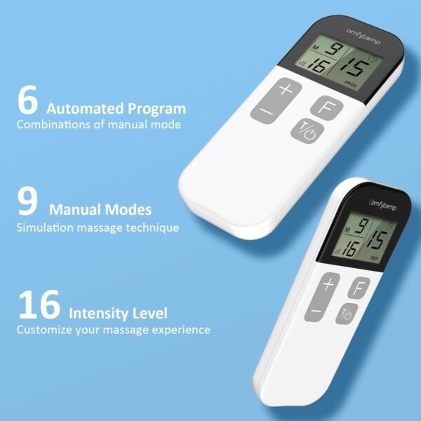 Comfytemp Wirelss TENS Machine for Pain Relief, Nerve Muscle Stimulator for Pain Management with 15 Modes, 2 Pads, Rechargeable TENS Unit for Back, Neck, Shoulder, Knee, Arthritis Sciatica Cramps Pain - Image 5