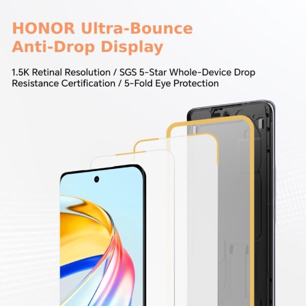 HONOR Magic6 Lite, Sim-Free Mobile Phones, 5G Smartphone, 8GB+256GB, 6,78” Anti-Drop 120Hz Display, 108MP Triple Rear Camera, 5300mAh Battery, Dual SIM, Android 13, Midnight Black - Image 3