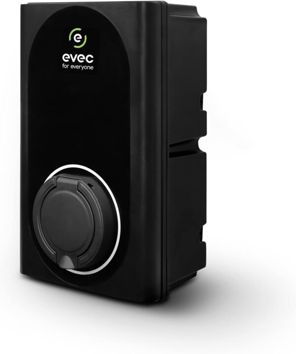 evec VEC01 | EV charger | Electric Vehicle Charger | Type 1, Type 2 | 7.4kW | Untethered | Single Phase | Wall Mount | EV Home Charger| Level 2 Charger | Black, 30x19x12.6cm - Image 7