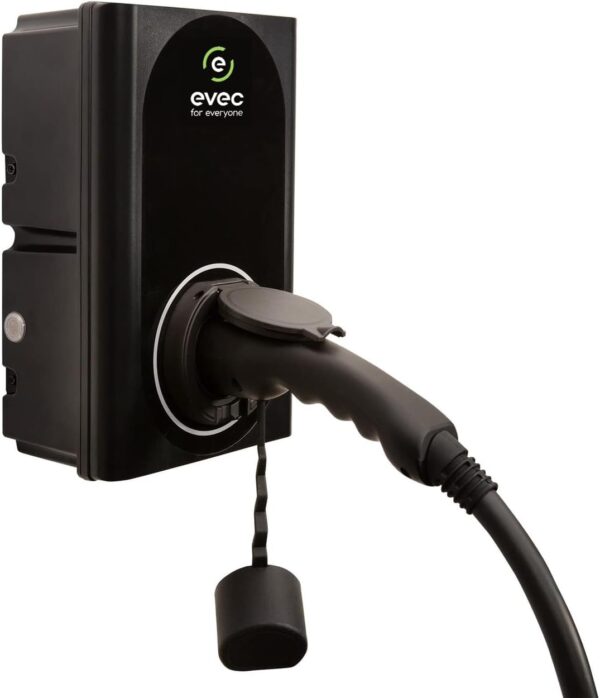 evec VEC01 | EV charger | Electric Vehicle Charger | Type 1, Type 2 | 7.4kW | Untethered | Single Phase | Wall Mount | EV Home Charger| Level 2 Charger | Black, 30x19x12.6cm - Image 5