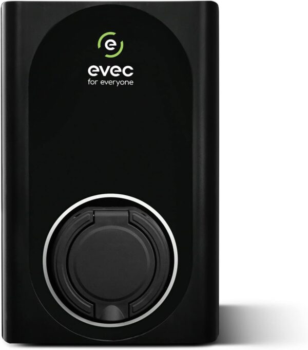 evec VEC01 | EV charger | Electric Vehicle Charger | Type 1, Type 2 | 7.4kW | Untethered | Single Phase | Wall Mount | EV Home Charger| Level 2 Charger | Black, 30x19x12.6cm - Image 2