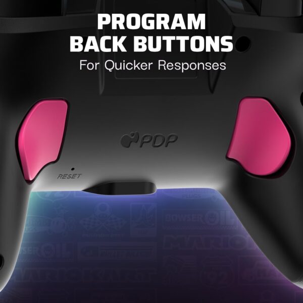 PDP Rematch GLOW Wireless Controller Grand Prix Peach Nintendo Switch - Image 3