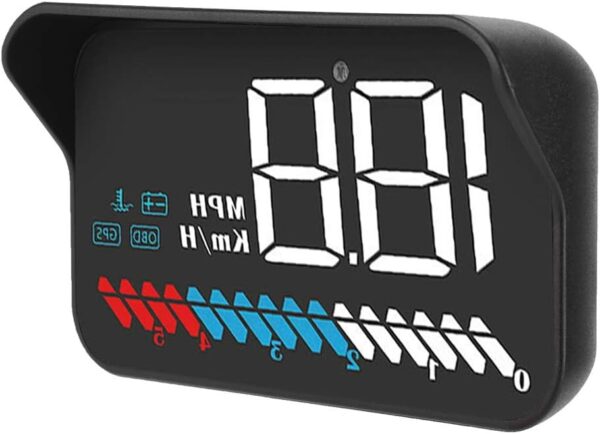 Universal Car HUD Head Up Display, Head-Up Display LED Speedometer Color Projection Speed Warning M7 with GPS OBD Mode - Image 3