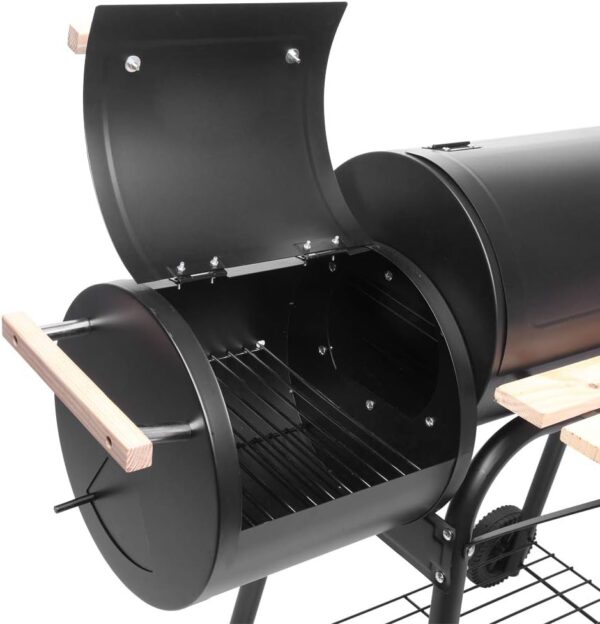 Outvita BBQ Charcoal Grill, Outdoor Patio Barbecue Cooker with Offset Smoker, Wheels and Tray for Balcony Picnics, Party and Camping - Image 6