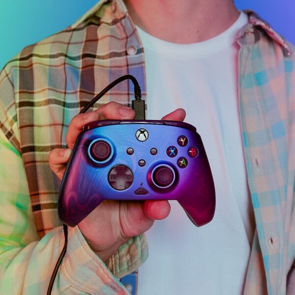 PDP REMATCH XBOX WIRED Controller Purple Fade for XBOX Series X|S, XBOX One, Officially Licensed - Image 7