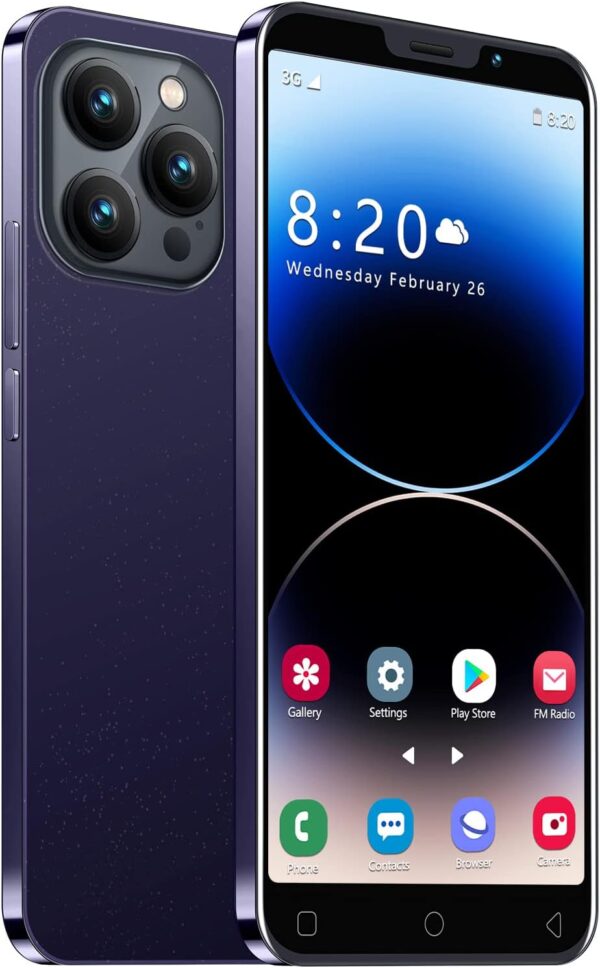 JtQtJ Smartphone of the Day Offer, Cheap Mobile Phones with 5.0" HD Display, Dual SIM, Dual Cameras, 16GB ROM, Wifi,GPS,Bluetooth Cell Phones (i15Pro-Purple) - Image 2