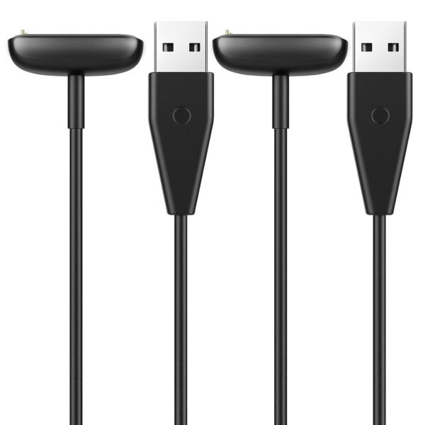 TiMOVO Charger Cable for Fitbit Charge 6/Luxe/Charge 5/Luxe SE Fitness Tracker Smartwatch,USB Magnetic Replacement Charging Cable, Charging Power Cable Cord for Charge 5/Luxe [2-Pack, 3.3ft/1m], Black - Image 2