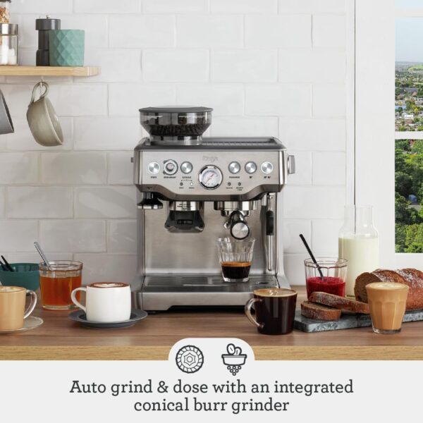 Sage - The Barista Express - Bean to Cup Coffee Machine with Grinder and Milk Frother, Brushed Stainless Steel - Image 4