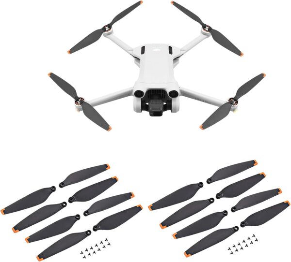 Ainiv 16pcs Propellers for DJI Mini 3 Pro, Replaceable Propellers for Drones, Low Noise Wing Blade Propeller Blade with Screwdriver and 24 Screws, Drone Accessories for DJI Mini 3 Pro (Black Orange) - Image 3