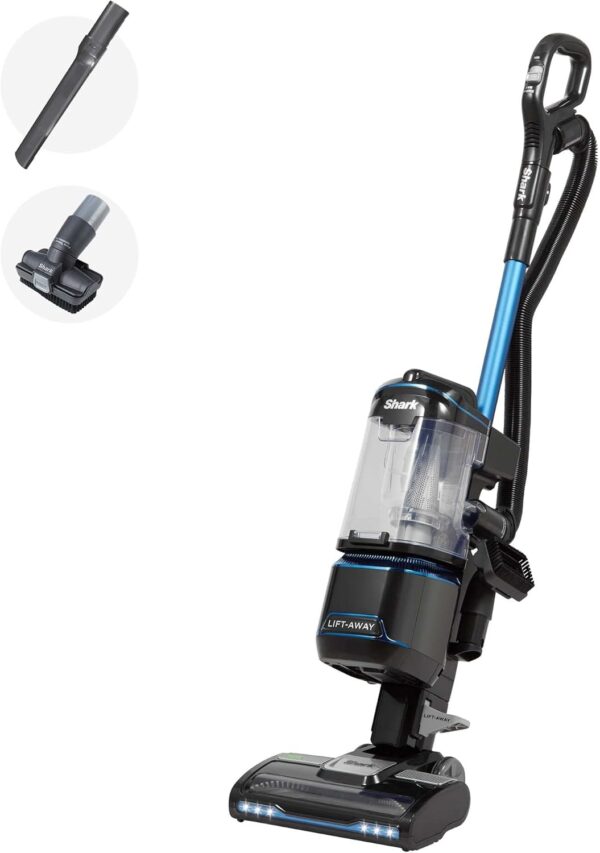 Shark Corded Upright Vacuum Cleaner 1.1L with Lift-Away Technology, LED Headlights, Anti-Allergen, 8m Cord, 750W, Crevice & Multi-Surface Tools, Blue/Black, NV602UK - Image 2