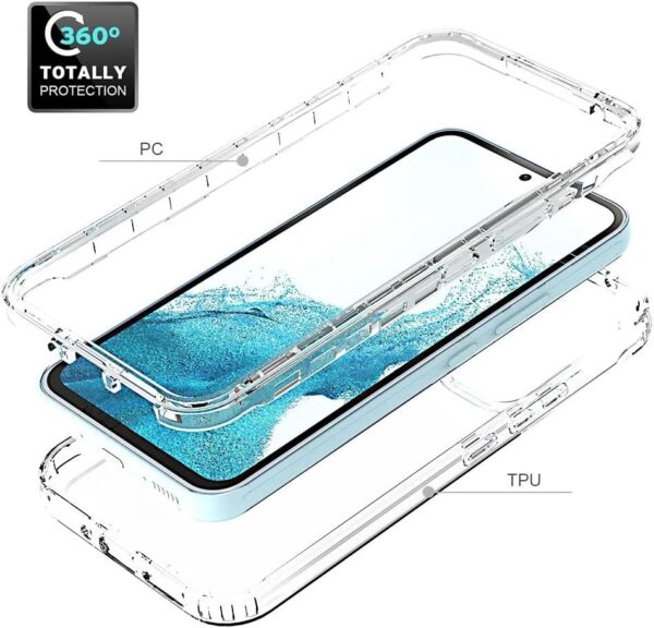 AMAZE!UK For Samsung Galaxy S24 Plus 5G Case, Built in Screen Protector Shock Proof 360 Crystal Hybrid Bumper Mobile Phone Cover Galaxy S24 plus 5g (Samsung Galaxy S24 Plus 5G) Clear - Image 6