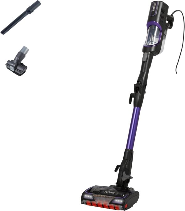 Shark Corded Stick Vacuum Cleaner with Anti Hair Wrap and DuoClean Floorhead, Flexible Vacuum Cleaner with Anti-Allergen Complete Seal, 2 Attachments, 10m Cord, Purple HZ500UK - Image 2