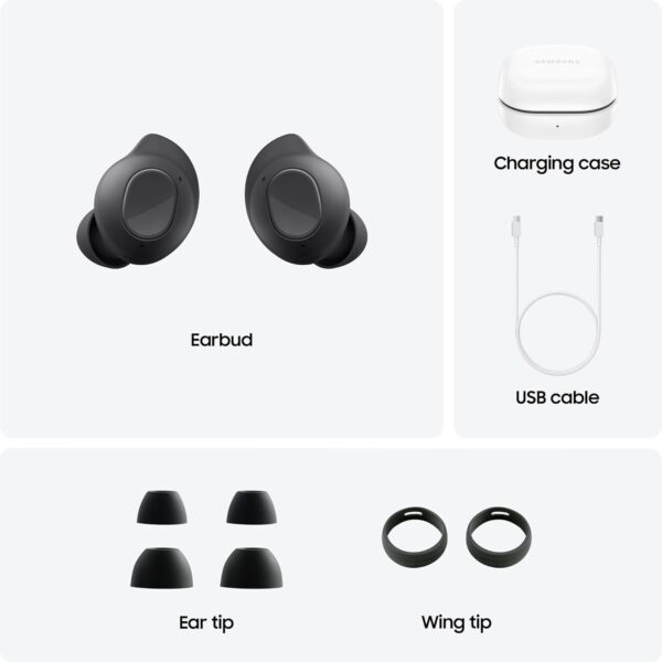 Samsung Galaxy Buds FE Wireless Earbuds, Active Noise Cancelling, Comfort Fit, 2 Year Extended Manufacturer Warranty, Graphite (UK Version) - Image 10