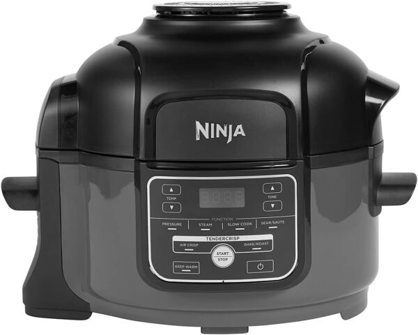 Ninja Foodi MINI Multi-Cooker 4.7L, with 6 Cooking Functions in 1, Pressure Cooker, Air Fryer, Slow Cook and Steam, 1460W, Grey/Black OP100UK - Image 2