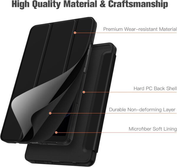 FINTIE Case for Samsung Galaxy Tab A9 8.7 Inch 2023, Ultra Thin Protective Case with Translucent Back Cover for Tablet A9 8.7 SM-X110/X115/X117, Black - Image 8