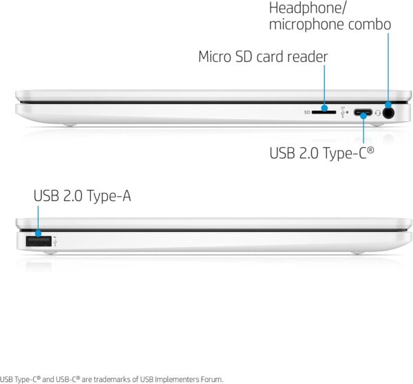 HP Chromebook 11a-na0001sa | Mediatek MT8183 Processor | 4GB RAM | 64GB eMMC | 11.6 inch HD 16:9 display | Google Chrome OS | White - Image 5