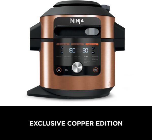 Ninja Foodi MAX 14-in-1 SmartLid Multi Cooker, 7.5L Electric Pressure Cooker & Air Fryer, Combi-Steam, Slow Cook, Bake, Grill, Copper/Black Amazon Exclusive OL650UKCP - Image 3