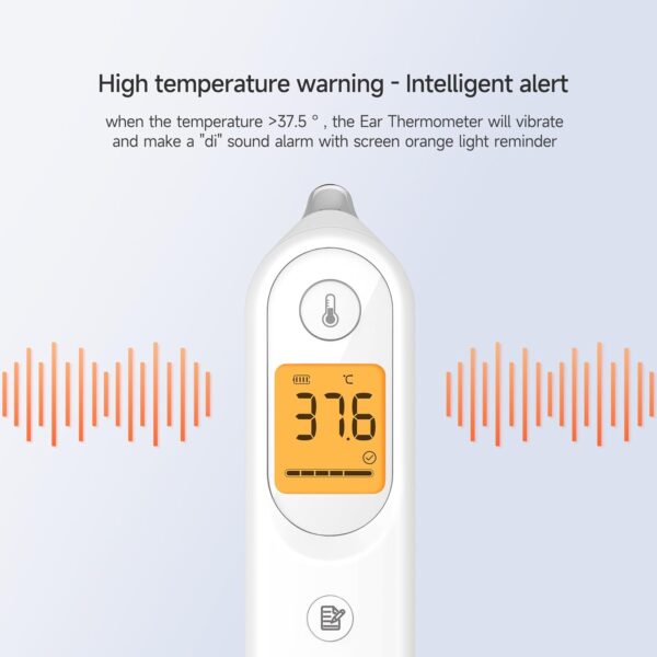 yuwell Ear Thermometer for Kids and Adult, Digital Infrared Thermometer Ideal for Home Use, Instant Accurate Reading and Fever Alarm, Batteries and Storage Case are Included - Image 5