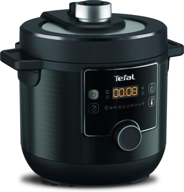 Tefal Turbo Cuisine & Fry, 7.6L Electric Pressure Cooker with Air Fryer lid, programmes inc Fry, Roast, Grill, Slow cooker, Rice cooker, 7.6L, 1200W, Plastic, Black, CY778840 - Image 2