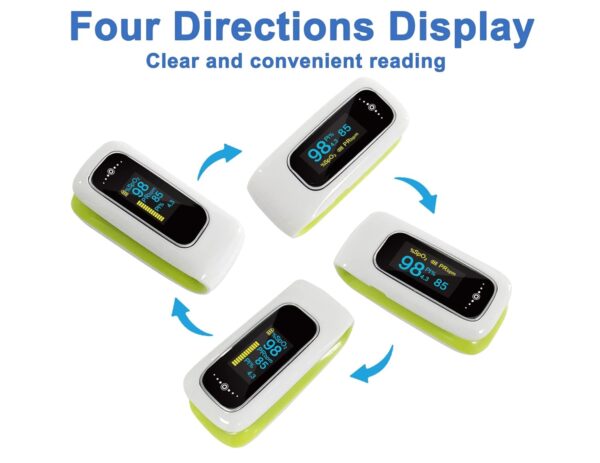 Rechargeable Oxygen Monitor Finger Adults, Bluetooth Pulse Oximeter CE Approved with Heart Rate and Perfusion Index, Free App iOS & Android and OLED Display - Image 5