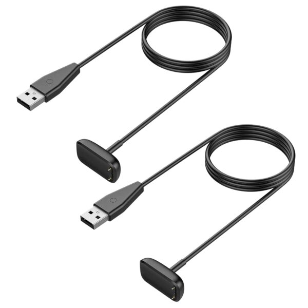 TiMOVO [2-Pack Charger Cable for Fitbit Charge 6 / Luxe/Charge 5/Luxe SE Fitness Tracker, Magnetic USB Charging Cable,3.3FT Replacement Charging Power Cable Cord for Charge 5/Luxe Smartwatch, Black - Image 2