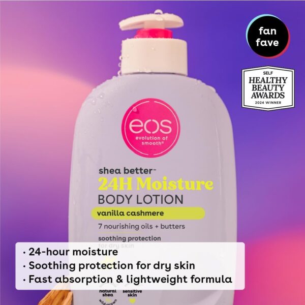 eos vanilla cashmere body lotion shea better 24hr moisture - 16 oz/473 ml - Image 4