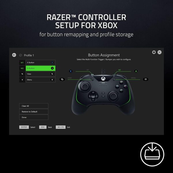 Razer Wolverine V2 - Wired Gaming Controller for Xbox Series X|S/One & PC (2 Freely Assignable Multifunction Buttons, Action Buttons and D-Pad, Hair Trigger Mode, 3.5 mm Analogue Audio Port) Mercury - Image 8