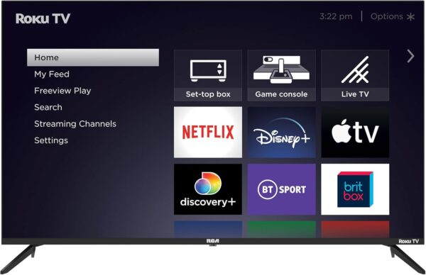 RCA Roku TV 50 Inch Smart TV, 50" 4K Ultra HD TV with Apple TV+ BBC Netflix Freeview Play, HDR Dolby Audio DVB-T2/T 3 x HDMI 2 x USB 2.0 Port UHD Television, Ideal Large Screen TV for Living Room - Image 2