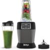Ninja Blender with 2 Automatic Programs: Blend & Max Blend, Pulse Setting, 2x 700ml Cups with Spout Lids, 1000W, Dishwasher Safe Parts, Smoothie Maker, Auto-iQ, Black BN495UK - Image 2