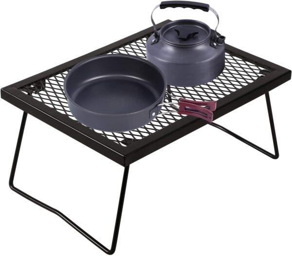 REDCAMP Folding Campfire Grill Grate, Portable Heavy Duty Steel Camp Grill Over Fire for Camping Outdoor Kitchen Cooking BBQ - Image 6