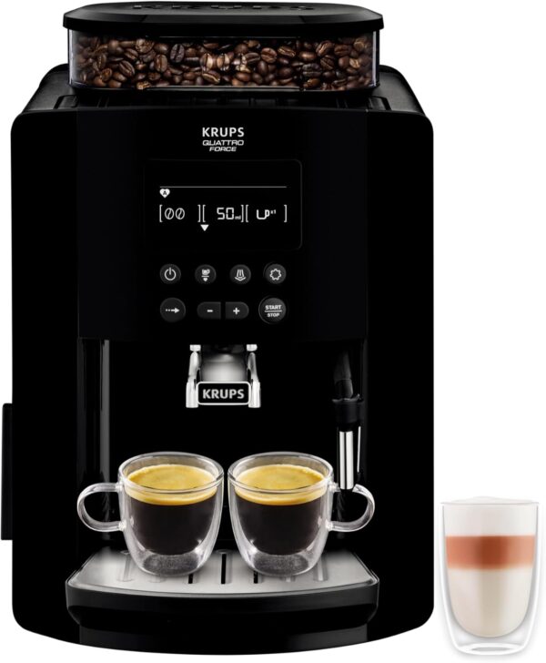 KRUPS Arabica Digital, Automatic Bean to Cup Coffee Machine, Espresso and Cappuccino Maker, EA817040, 1.7 liters, Black - Image 2