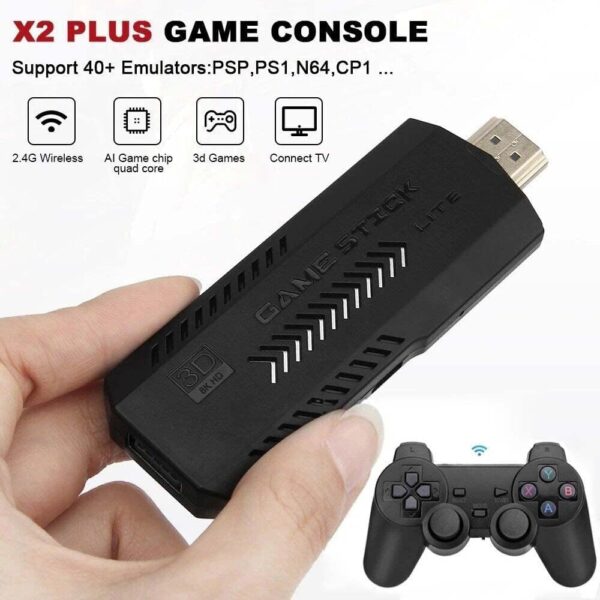 Retro Games Console,X2 Plus Game Stick Retro Console Double Wireless Controller,40000+ Games,128GB - Image 5