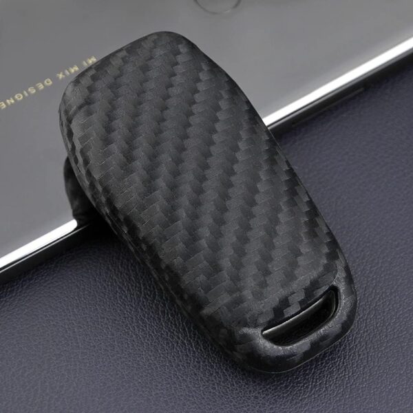 Qirc Silicone Carbon Fiber Car Key Case For Explorer F-150/250 Ranger Mondeo Ecosport Protector Car Key Fob Car Accessories Decoration (Without Buckle) - Image 4