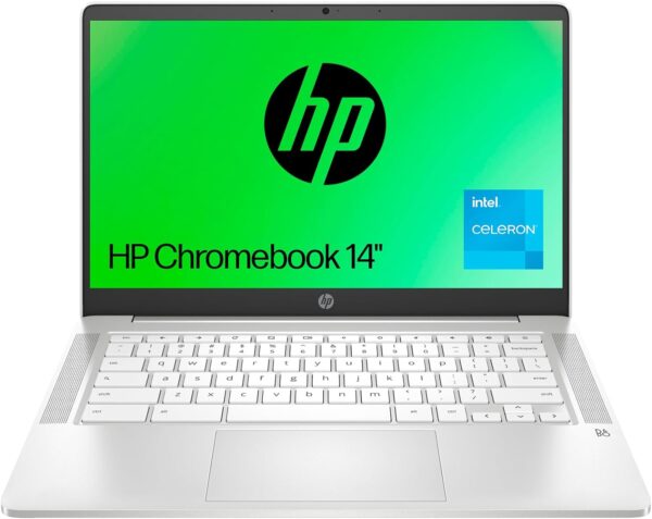 HP Chromebook 14" | Intel Celeron N4120 Processor | 4 GB RAM | 64 GB eMMC | Intel UHD Graphics 600 | HD 16:9 Display | Up to 14hrs battery | Chrome OS |Dual Speakers| Ceramic White | 14a-na0001sa - Image 2