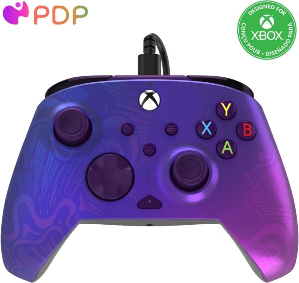 PDP REMATCH XBOX WIRED Controller Purple Fade for XBOX Series X|S, XBOX One, Officially Licensed - Image 2