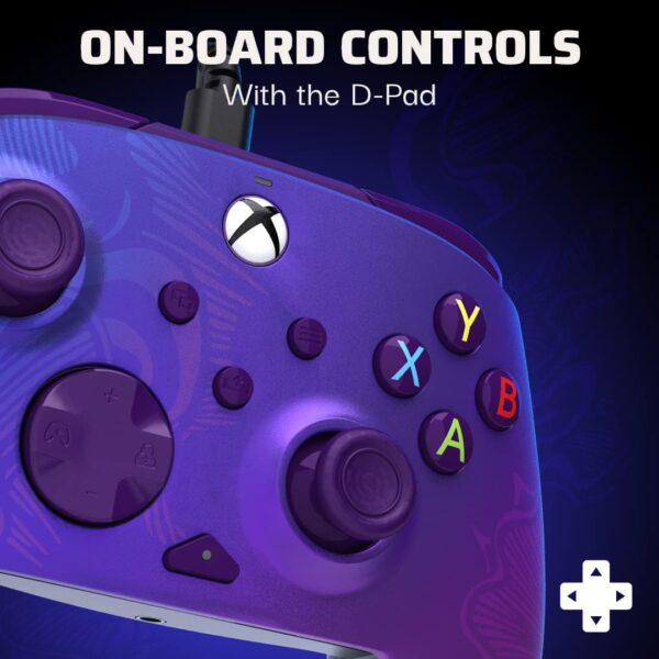 PDP REMATCH XBOX WIRED Controller Purple Fade for XBOX Series X|S, XBOX One, Officially Licensed - Image 4