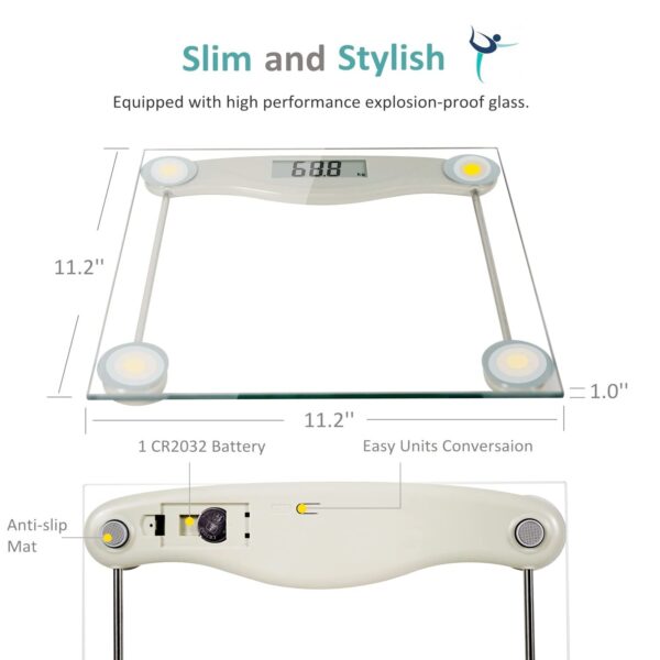 Digital Bathroom Scale for Body Weight, Precision Weighing Scale for Weight Loss, High Accuracy Measurements, 330 Pounds, Step on Technology - Image 5