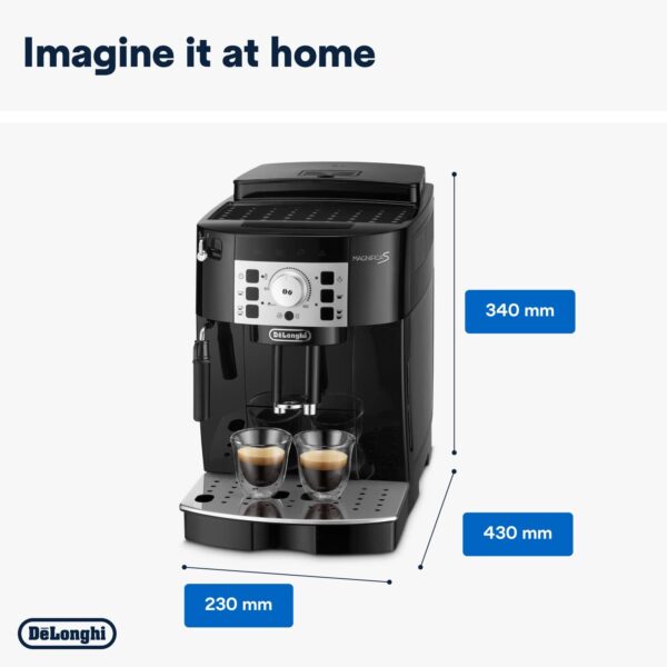 De'Longhi Magnifica S, Automatic Bean to Cup Coffee Machine, Espresso and Cappuccino Maker, ECAM22.110.B, 1.8 liters,Black [Amazon Exclusive] - Image 7