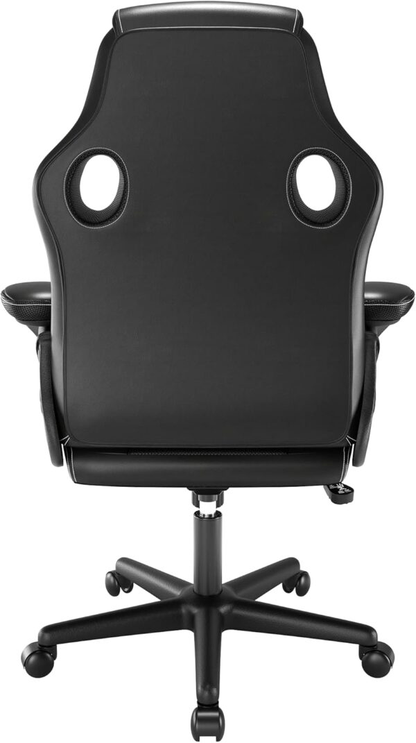 Play haha.Gaming chair Office Desk Swivel chair Computer Work chair Ergonomic Racing chair Leather PC gaming chair (Black) - Image 7