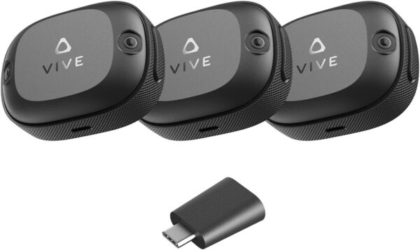 HTC VIVE Ultimate Tracker, 3 Trackers + 1 Dongle — Full-Body Tracking for VR - Image 2