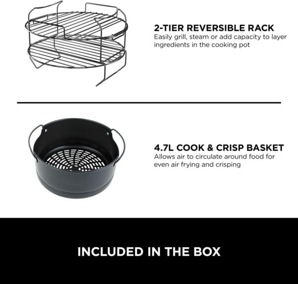 Ninja Foodi MAX Multi-Cooker [OP500UK], 9-in-1, 7.5L, Electric Pressure Cooker and Air Fryer & Non-Stick Loaf Tin, Cake Tin & Crisper Tray Bakeware Set - Image 15