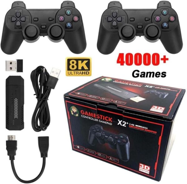 Retro Games Console,X2 Plus Game Stick Retro Console Double Wireless Controller,40000+ Games,128GB - Image 8