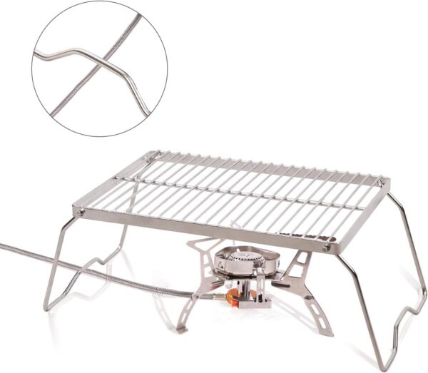 REDCAMP Folding Campfire Grill 304 Stainless Steel Grate, Heavy Duty Portable Camping Grill with Legs Carrying Bag, Large - Image 5