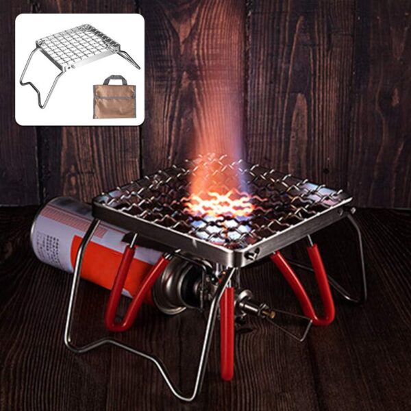 Folding Campfire Grill Heavy Duty 304 Stainless Steel Camp Grill Grate Portable Camping Grill with Legs and Carrying Bag for Outdoor Camping Cooking Hiking Tailgating Backpacking Party - Image 9